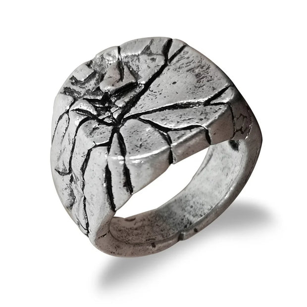 Cracked Alloy Men Ring