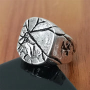 Cracked Alloy Men Ring